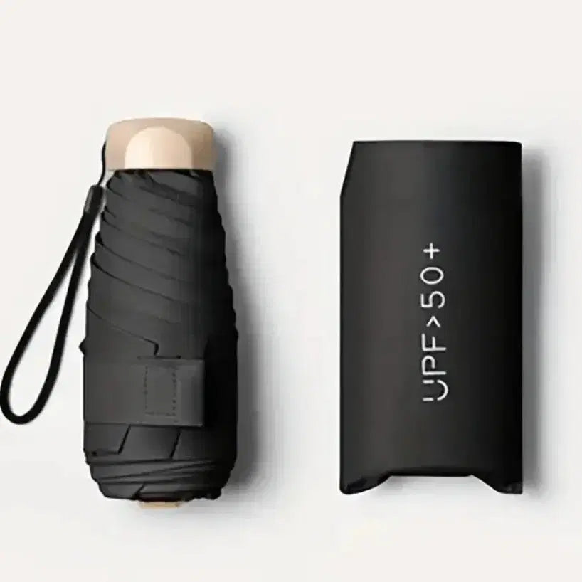 [BUNJANG] Black UPF50+ Portable Mini Umbrella / 블랙 UPF50+ 휴대용 미니 우산