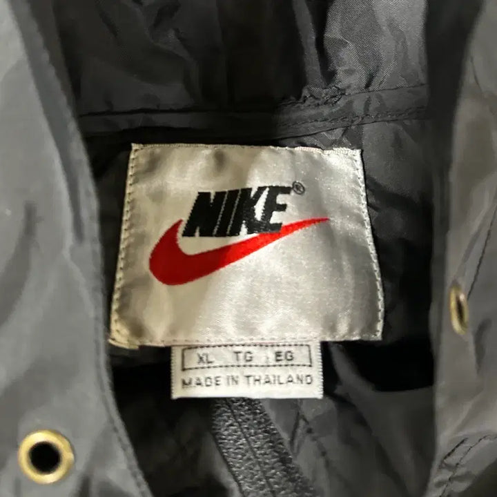 [BUNJANG] 90s Nike Anorak Windbreaker Black/Blue / 90s 나이키 바람막이 아노락 블랙/블루