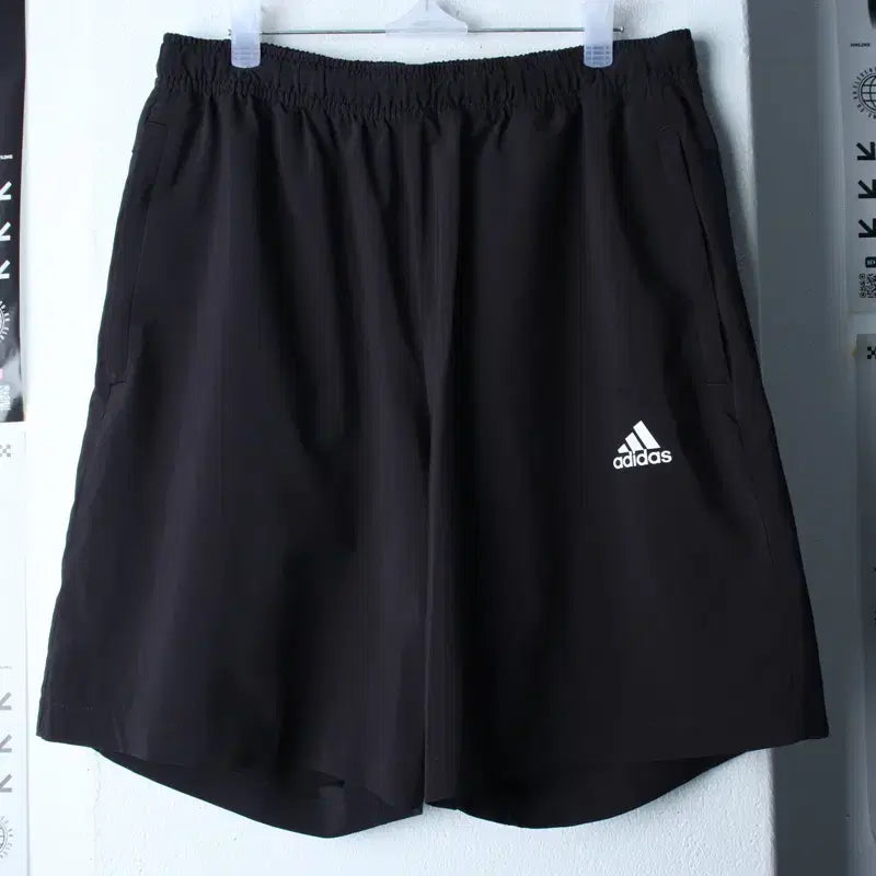 [BUNJANG] Adidas Functional Shorts Pants Black / (L-XL) 아디다스 반바지 팬츠 기능성 블랙 폴리-2632