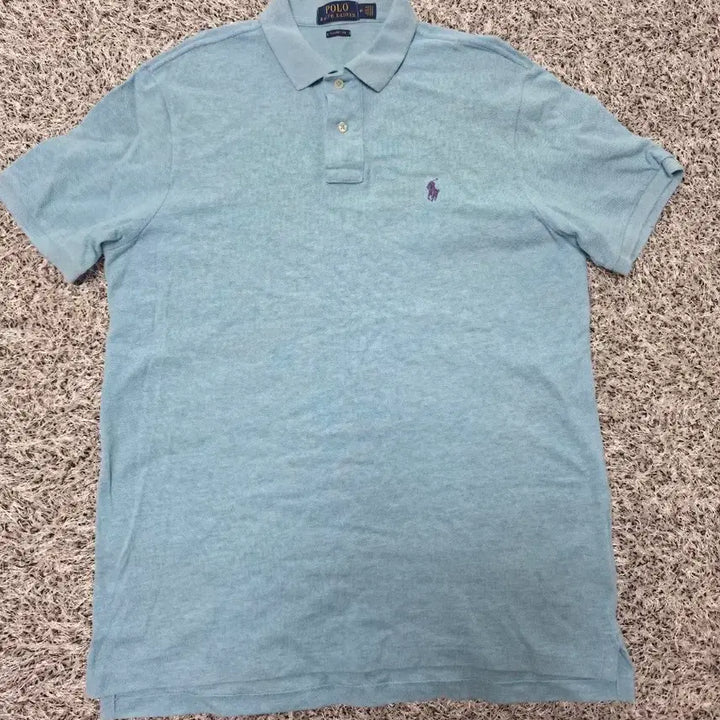 [BUNJANG] Polo Ralph Lauren Light Blue Short Sleeve Polo Shirt / 폴로 랄프로렌 하늘색 반팔 카라티