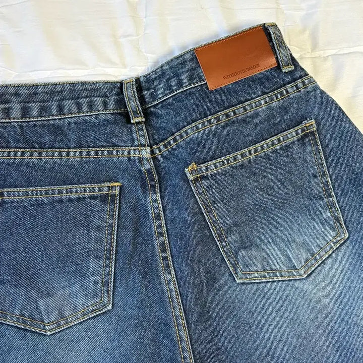 [BUNJANG] Without Summer Repair Wide Denim S / 위드아웃썸머 위아썸 리페어 와이드 데님 s