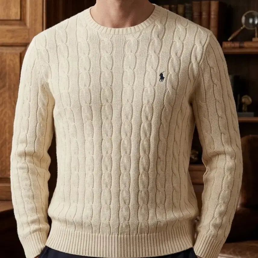 [BUNJANG] Polo Ralph Lauren Cable Knit Cotton Sweater (New) / 폴로 랄프로렌 케이블니트 코튼스웨터 (새제품)