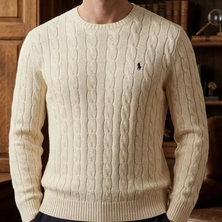 [BUNJANG] Polo Ralph Lauren Cable Knit Cotton Sweater (New) / 폴로 랄프로렌 케이블니트 코튼스웨터 (새제품)