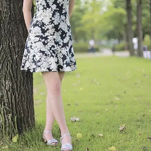 [BUNJANG] Roem Flower Pattern Sleeveless Dress (Spring/Summer) / 여성 S 44~55-로엠 플라워 패턴 민소매 원피스 봄 여름 원피스