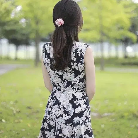 [BUNJANG] Roem Flower Pattern Sleeveless Dress (Spring/Summer) / 여성 S 44~55-로엠 플라워 패턴 민소매 원피스 봄 여름 원피스
