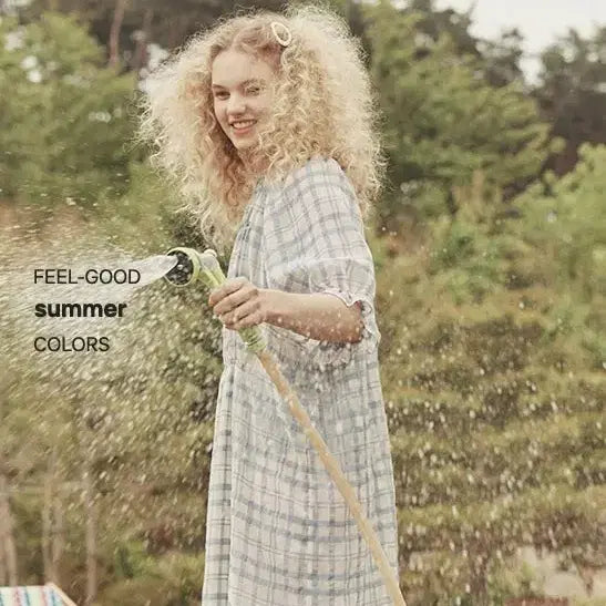 [BUNJANG] Tom Greyhound The Grey Sheer Check One-Piece Dress S / 톰그레이하운드 더그레이 시어 체크 원피스 / S / 택포