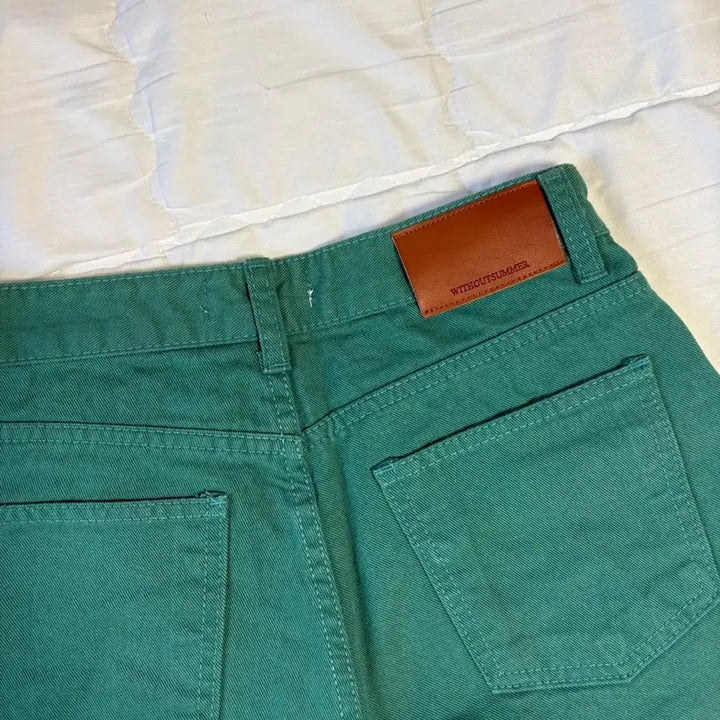 [BUNJANG] WITHOUT SUMMER Fair Cotton Pants Green S / 위드아웃썸머 위아썸 페어코튼팬츠 그린 s
