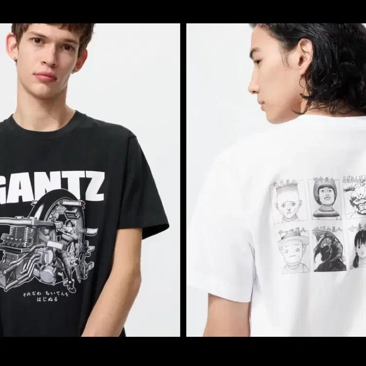 [BUNJANG] GANTZ Short Sleeve T-Shirt Black/White (XL) / 간츠 GANTZ 반팔 티셔츠 블랙/화이트 (XL사이즈)