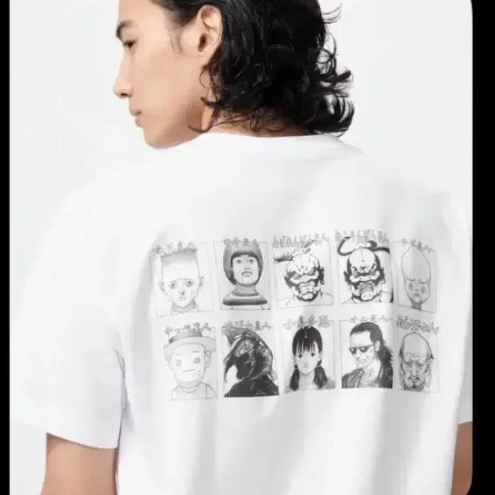 [BUNJANG] GANTZ Short Sleeve T-Shirt Black/White (XL) / 유니클로 간츠 GANTZ 반팔 티셔츠 (white XL)