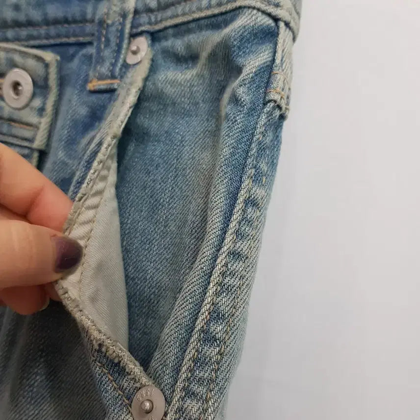 [BUNJANG] Vintage Washing Y2K Denim Wrap Midi Skirt / 빈티지 워싱 y2k 데님 랩 미디 스커트 여M Q600