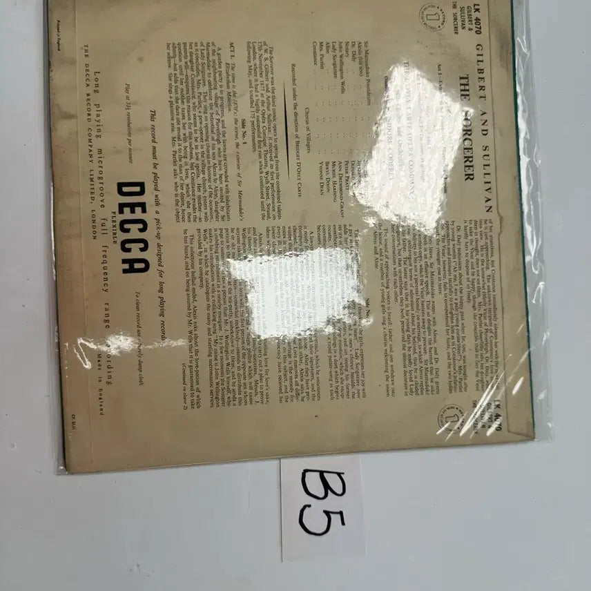 [BUNJANG] Gilbert and Sullivan The Sorcerer LP - Rare UK Decca ffrr Original Pressing / 희귀 영국반 DECCA ffrr 길버트 설리반 마법사 LP 팝니다