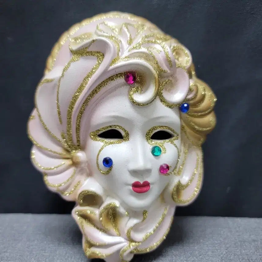 [BUNJANG] Italian Venetian Masquerade Mask Figurine / 이태리 베네치아 무도회 가면 도기류