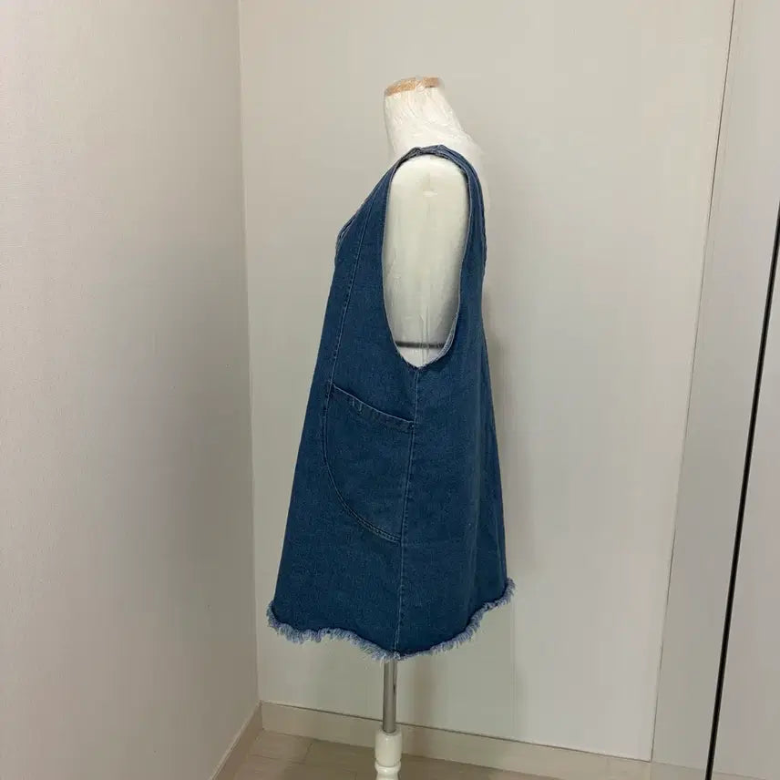 [BUNJANG] Blue Denim Bustier Dress Vintage Style / 청 데님 뷔스티에 원피스 빈티지 스타일