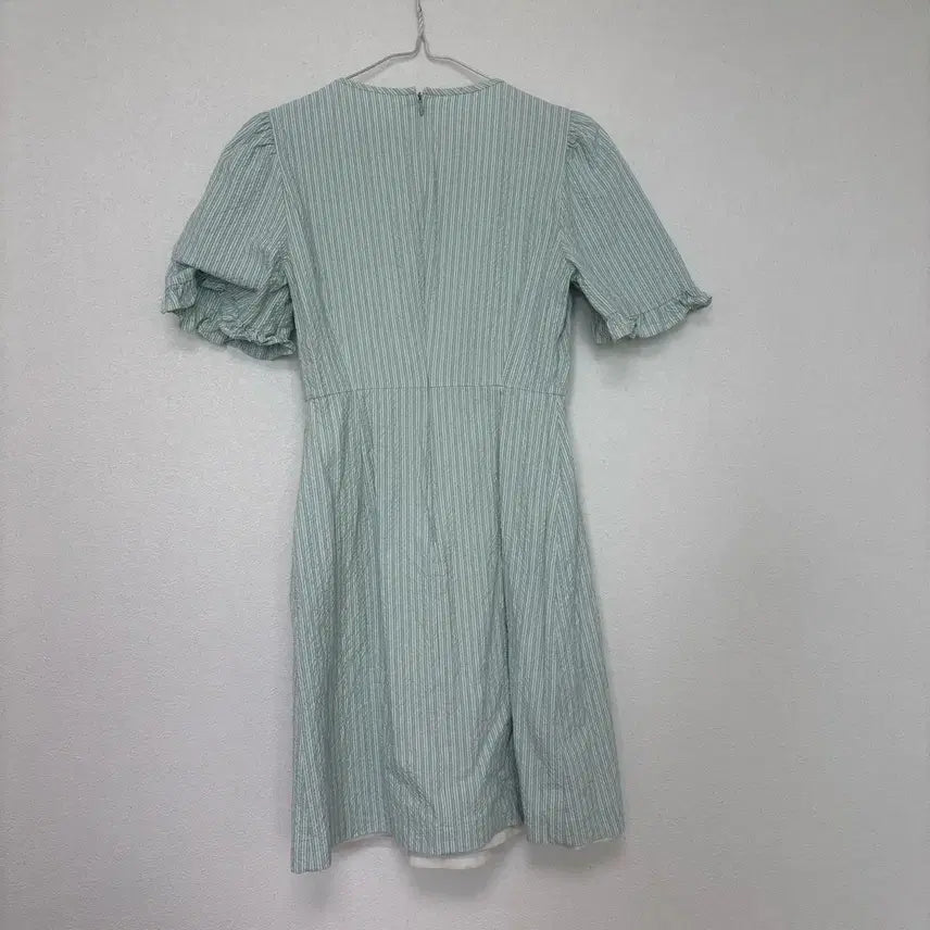 [BUNJANG] It Michaa Mint Stripe Frill Dress / 잇미샤 민트 스트라이프 프릴 원피스