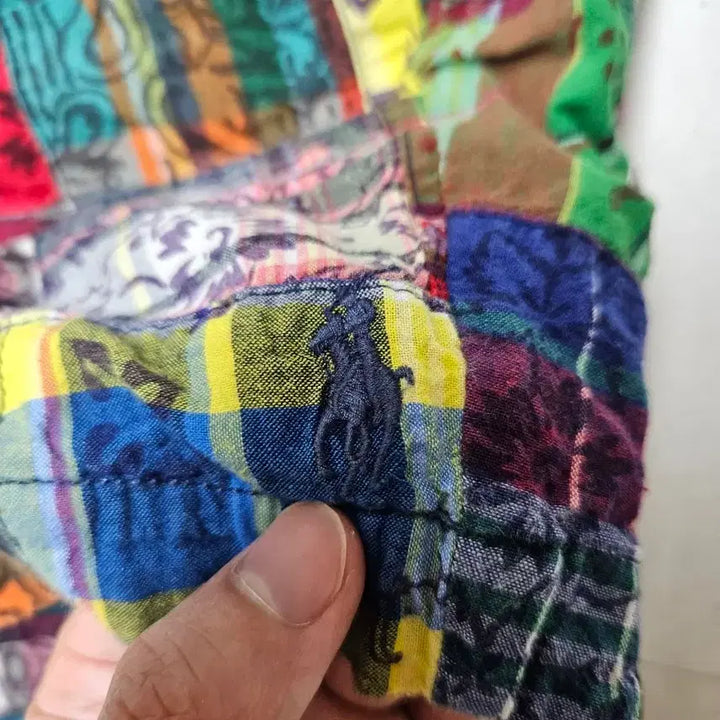 [BUNJANG] Polo Ralph Lauren Prepster 6-Inch Madras Patchwork Shorts - Size M / 폴로 랄프로렌 프렙스터 6인치 마드라스 패치워크 m