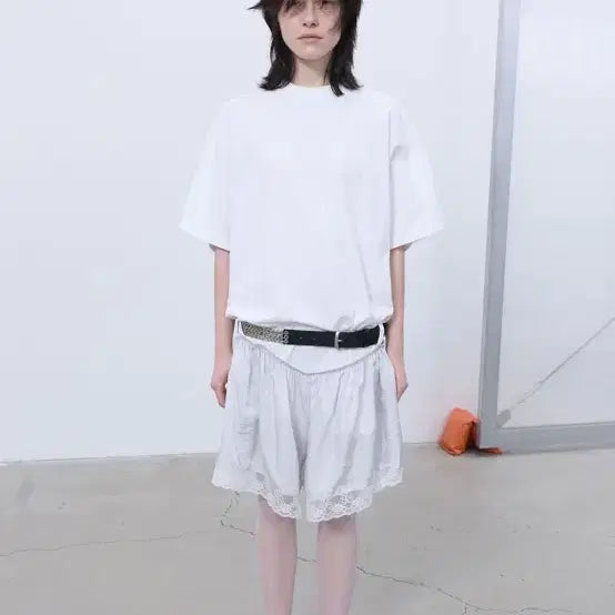 [BUNJANG] LCDC Lace Trim Jersey Dress (White) / LCDC LACE TRIM JERSEY DRESS (WHITE)