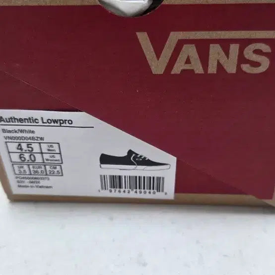 [BUNJANG] Vans Authentic Low Pro Sneakers / 반스 어센틱 로우 프로 새상품 225