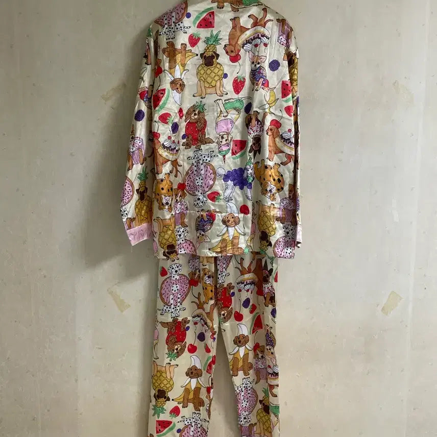 [BUNJANG] Cute Dog &amp; Dessert Pattern Pajama Set / 귀여운 강아지/디저트 패턴 잠옷 세트