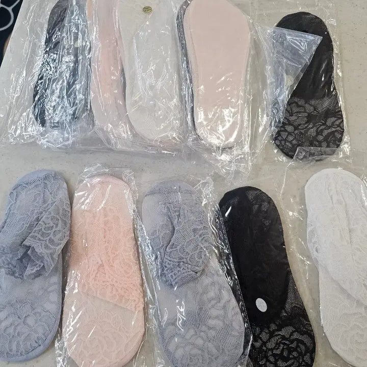 [BUNJANG] Lace Footlet Socks (18 Pairs) / 레이스 덧신 양말 여러 색상 18켤례 새상품