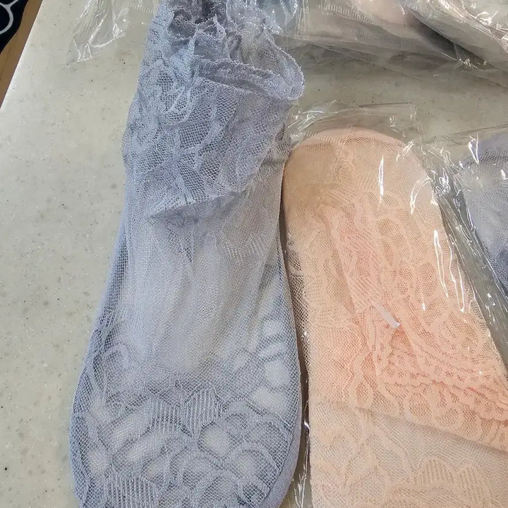 [BUNJANG] Lace Footlet Socks (18 Pairs) / 레이스 덧신 양말 여러 색상 18켤례 새상품