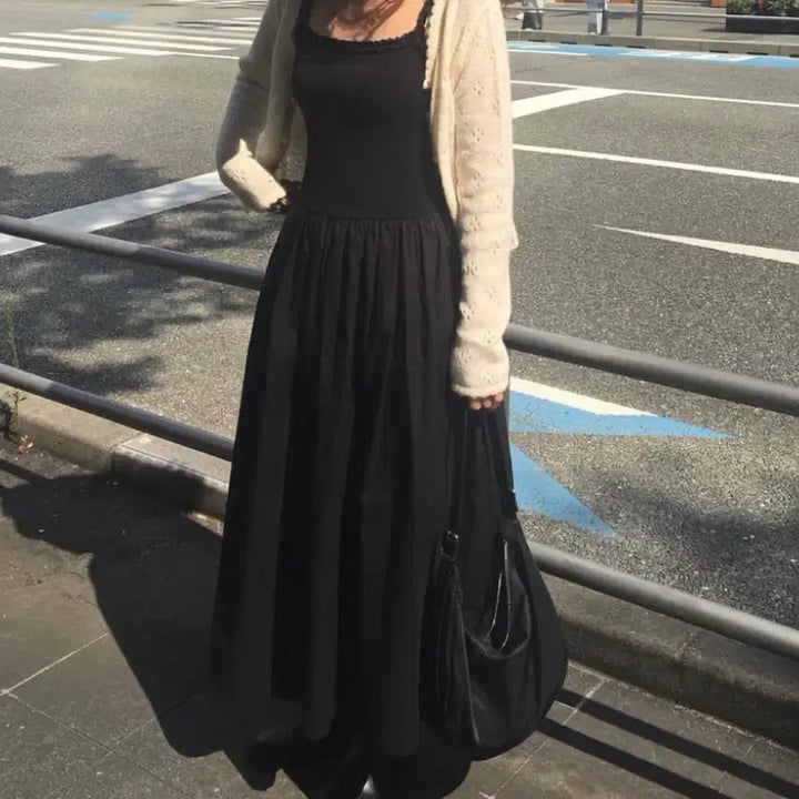 [BUNJANG] OAT&amp;D Dreaming Black Dress / 오트앤드 드리밍 블랙 원피스