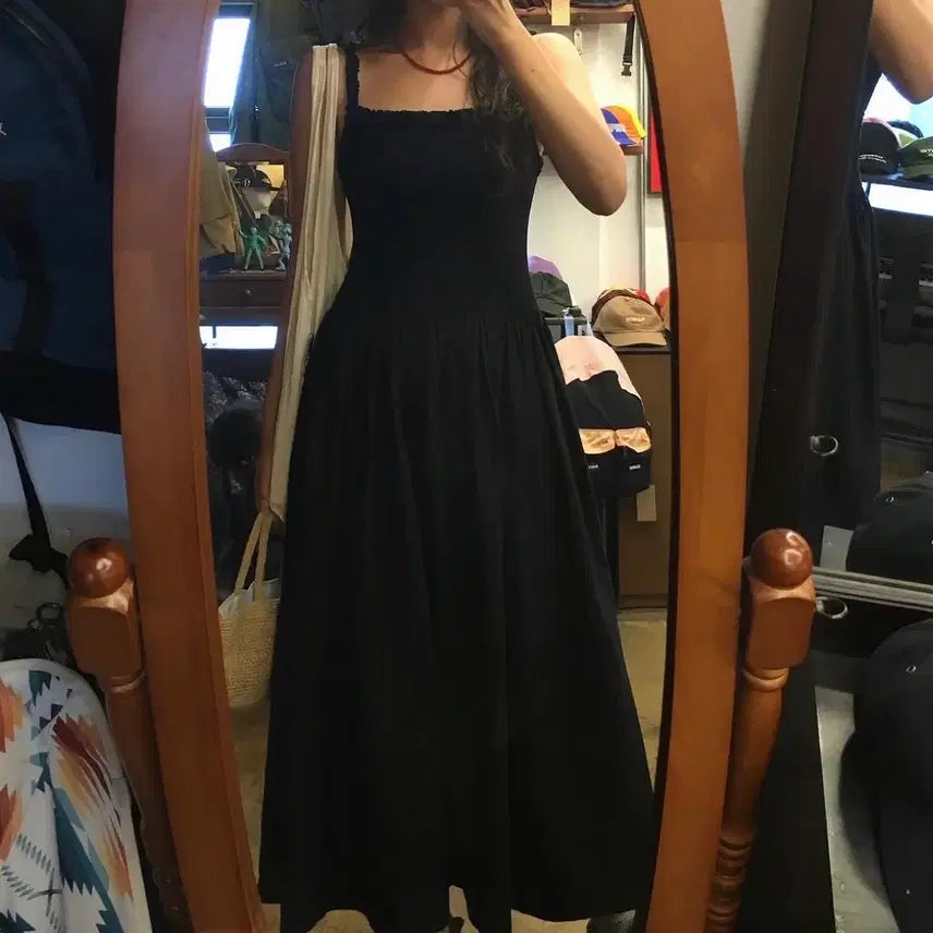 [BUNJANG] OAT&amp;D Dreaming Black Dress / 오트앤드 드리밍 블랙 원피스