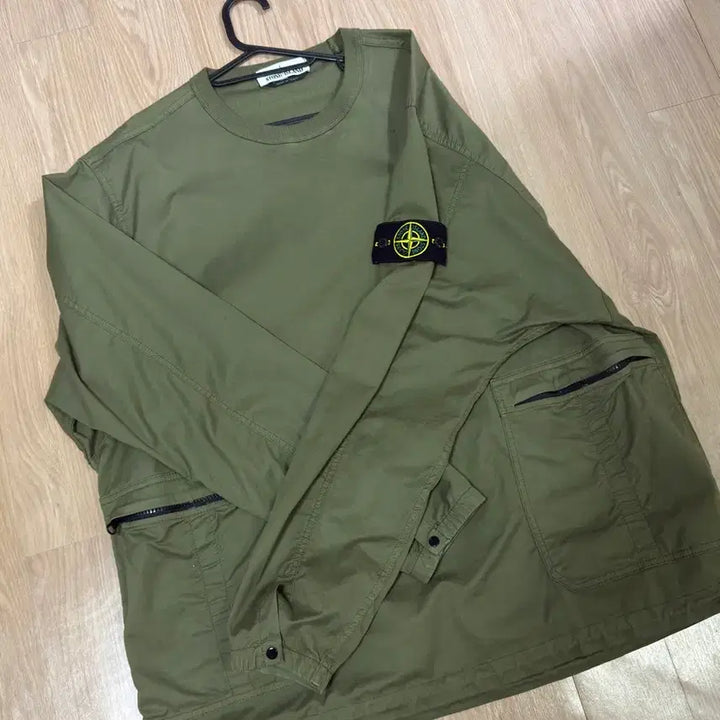 [BUNJANG] Stone Island 10619 Stretch Cotton Twill Overshirt Olive Green / 스톤 아일랜드 10619 스트레치 코튼 트윌 오버셔츠 올리브 그린 - 2