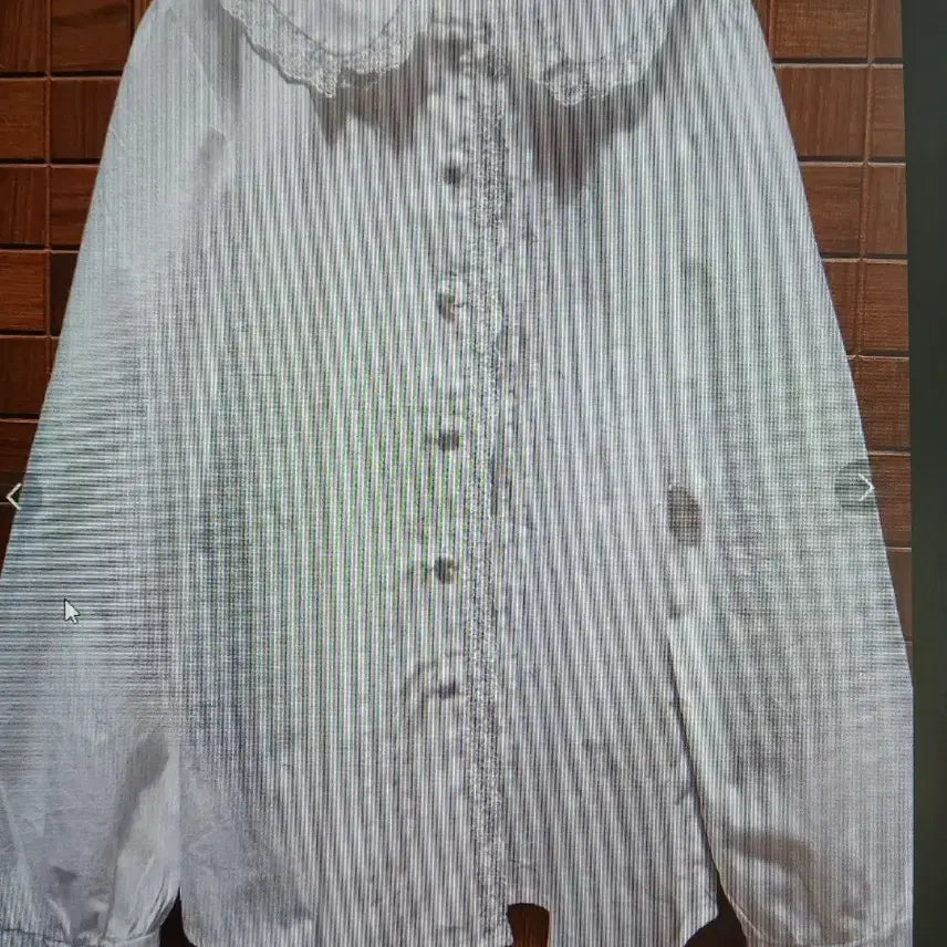 [BUNJANG] Lace Collar White Blouse / 레이스 카라 화이트 블라우스