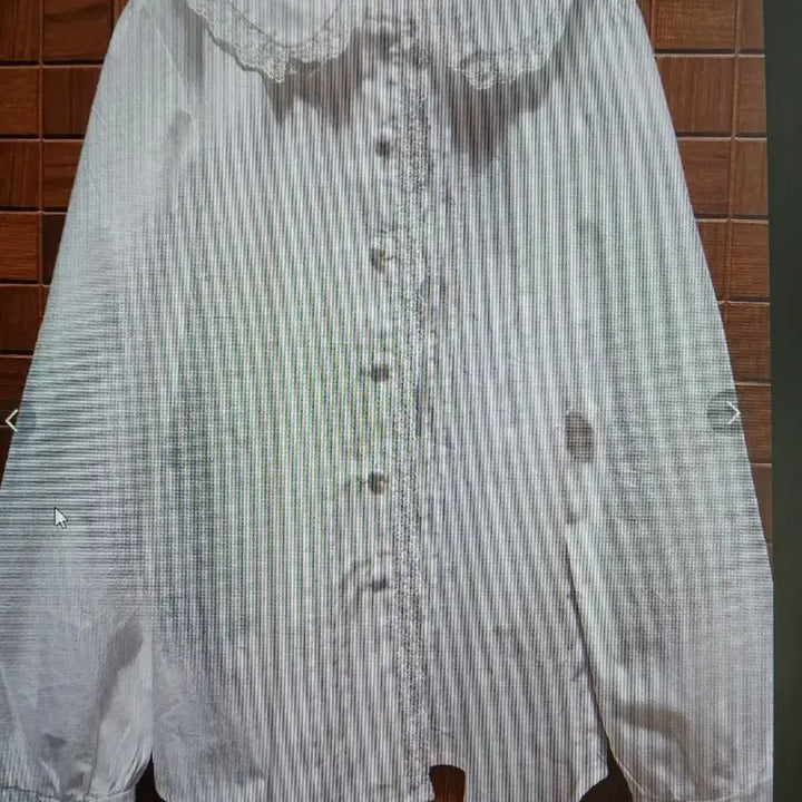 [BUNJANG] Lace Collar White Blouse / 레이스 카라 화이트 블라우스