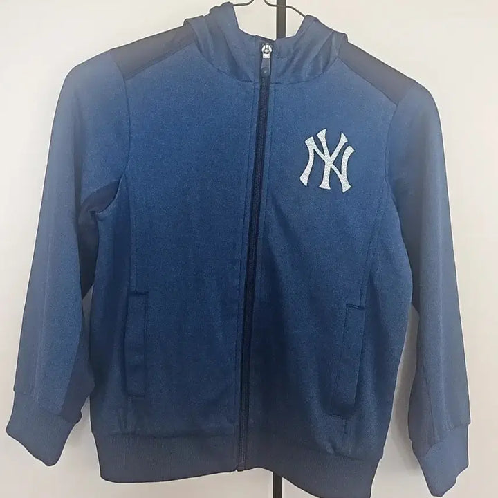 [BUNJANG] MLB Blue Hooded Zip-Up 120 / MLB  블루 후드집업 120