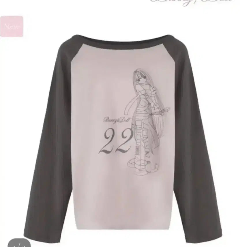 [BUNJANG] Bunny &amp; Doll Raglan T-shirt Girl Pink / 버니앤돌 나그랑 티셔츠 girl 22 핑크