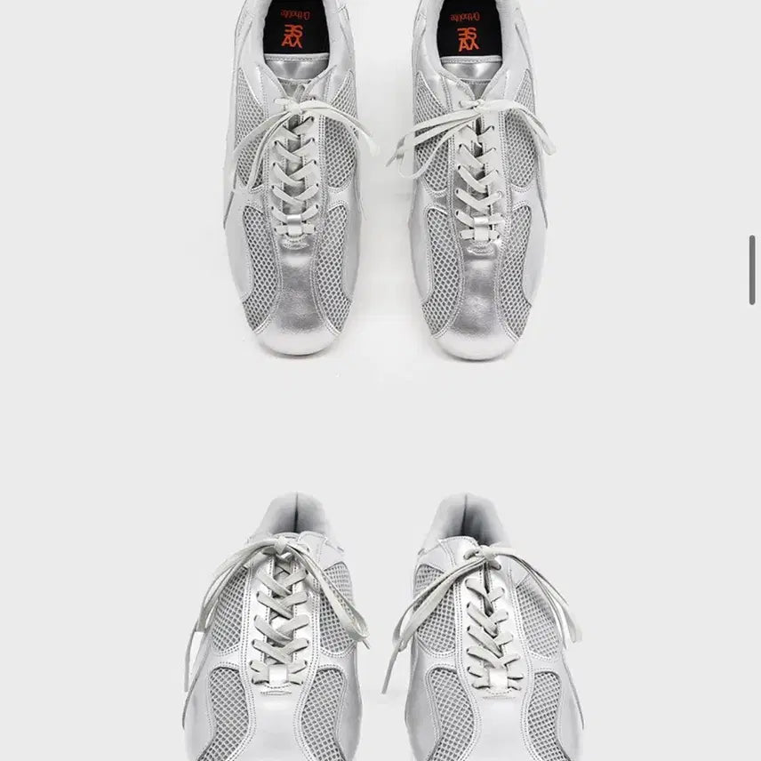 [BUNJANG] Yase Spider Leather Sneakers Silver / 야세 스파이더 레더 스니커즈 실버 270