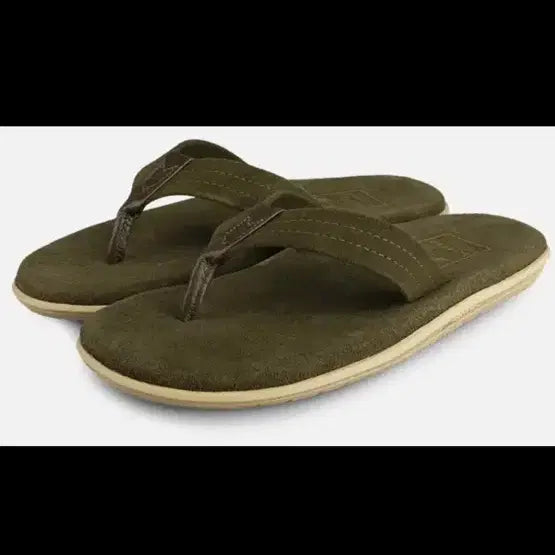 [BUNJANG] Island Slipper Olive Green Suede Sandals US 8 / 아일랜드 슬리퍼 올리브 그린 us8