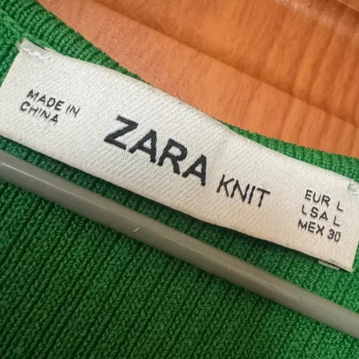 [BUNJANG] Zara Green Stripe Maxi Long Dress / 자라 그린 스트라이프 맥시 롱 원피스