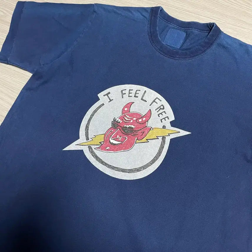 [BUNJANG] Bizbeam Indigo Lightning Devil T-Shirt Size 3 / 비즈빔 ict 인디고 라이트닝 데빌 티셔츠 3