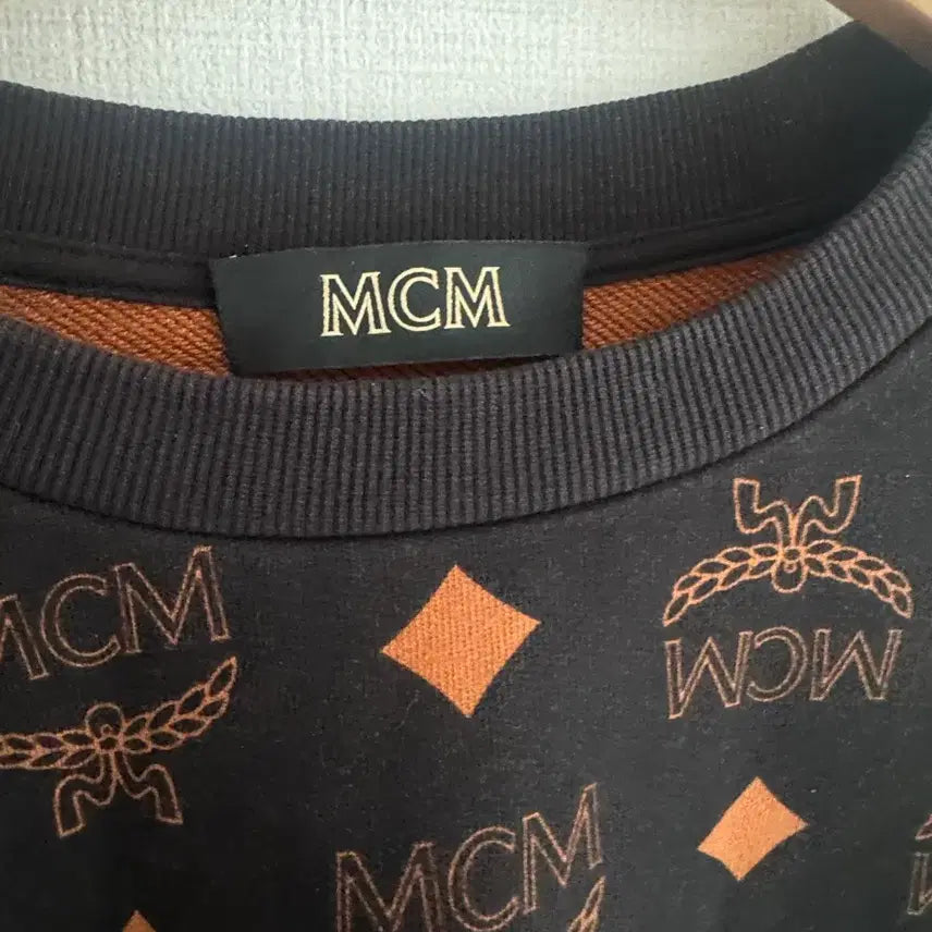 [BUNJANG] MCM Organic Cotton Black Maxi Monogram Print Sweatshirt XXL / MCM 오가닉 코튼 블랙 맥시 모노그램 프린트 스웨트셔츠 xxl
