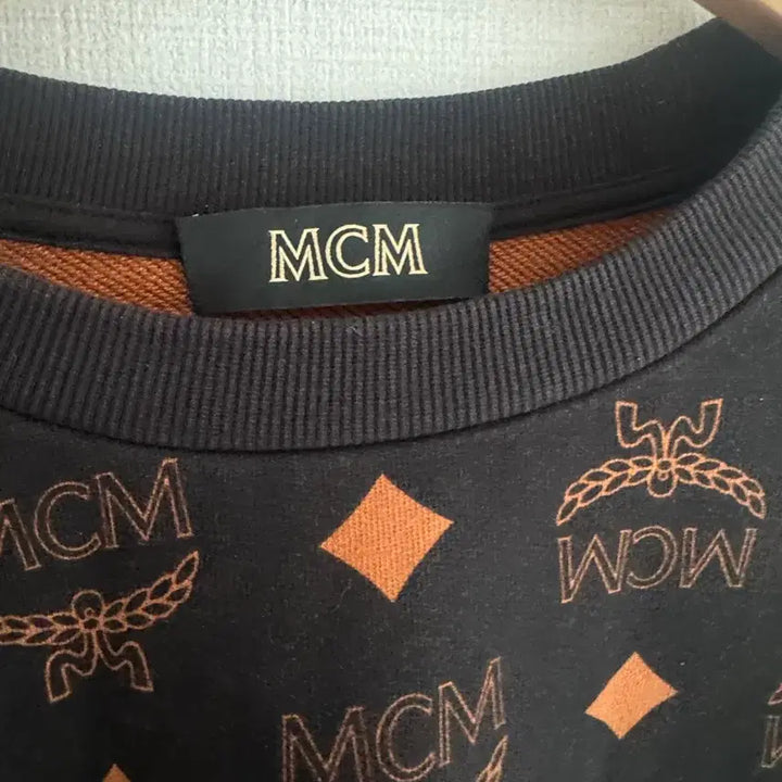 [BUNJANG] MCM Organic Cotton Black Maxi Monogram Print Sweatshirt XXL / MCM 오가닉 코튼 블랙 맥시 모노그램 프린트 스웨트셔츠 xxl