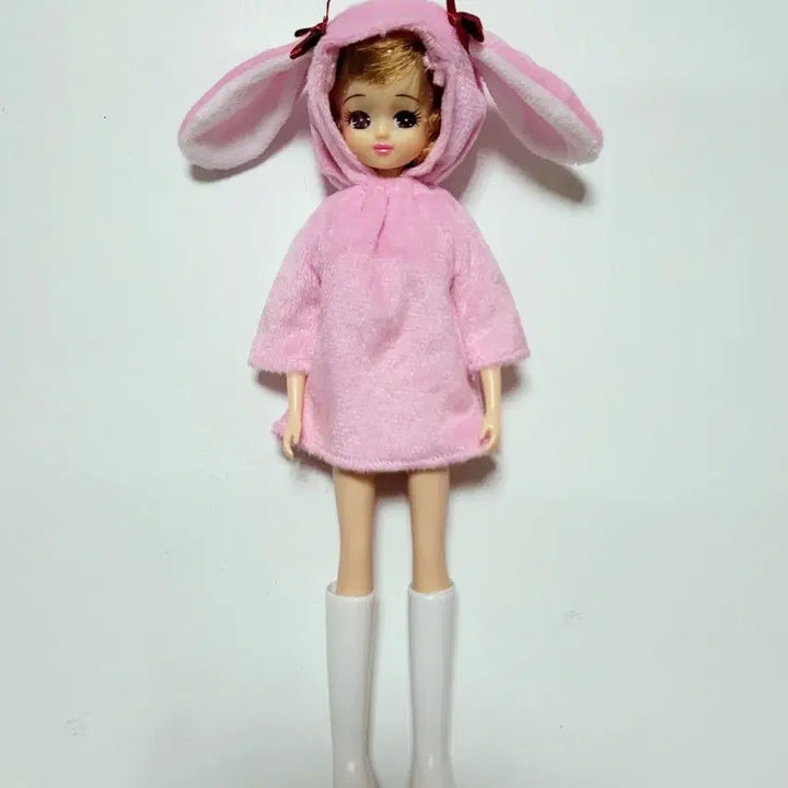 [BUNJANG] Takara Tomy Pink Rabbit Hood Dress Licca Doll / 타카라토미 분홍 토끼 후드 원피스 리카인형