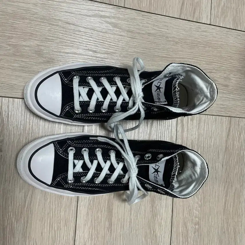 [BUNJANG] Converse x Stussy Chuck 70 High Black Sneakers / 컨버스 X 스투시 척 70 하이 블랙