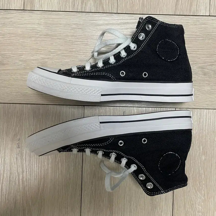 [BUNJANG] Converse x Stussy Chuck 70 High Black Sneakers / 컨버스 X 스투시 척 70 하이 블랙