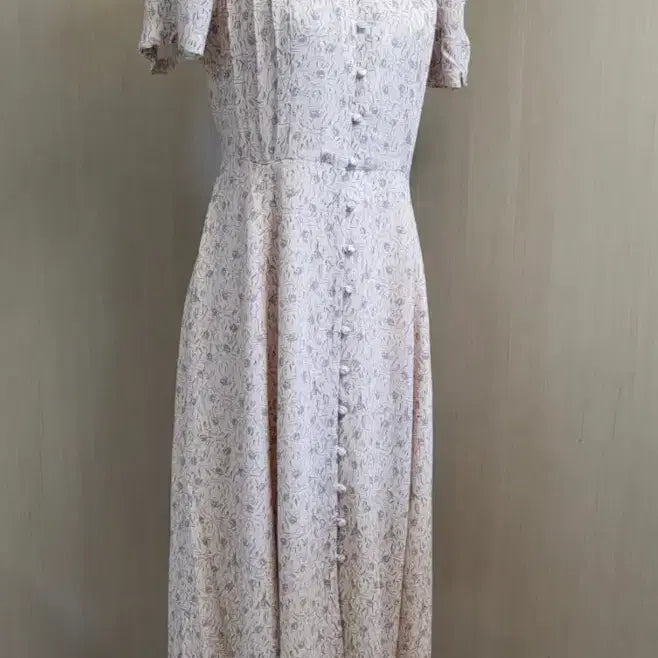 [BUNJANG] Sessun French Vintage Long Dress / Sessun 프렌치 빈티지 롱원피스 / 잔꽃 쉬폰 퍼프원피스