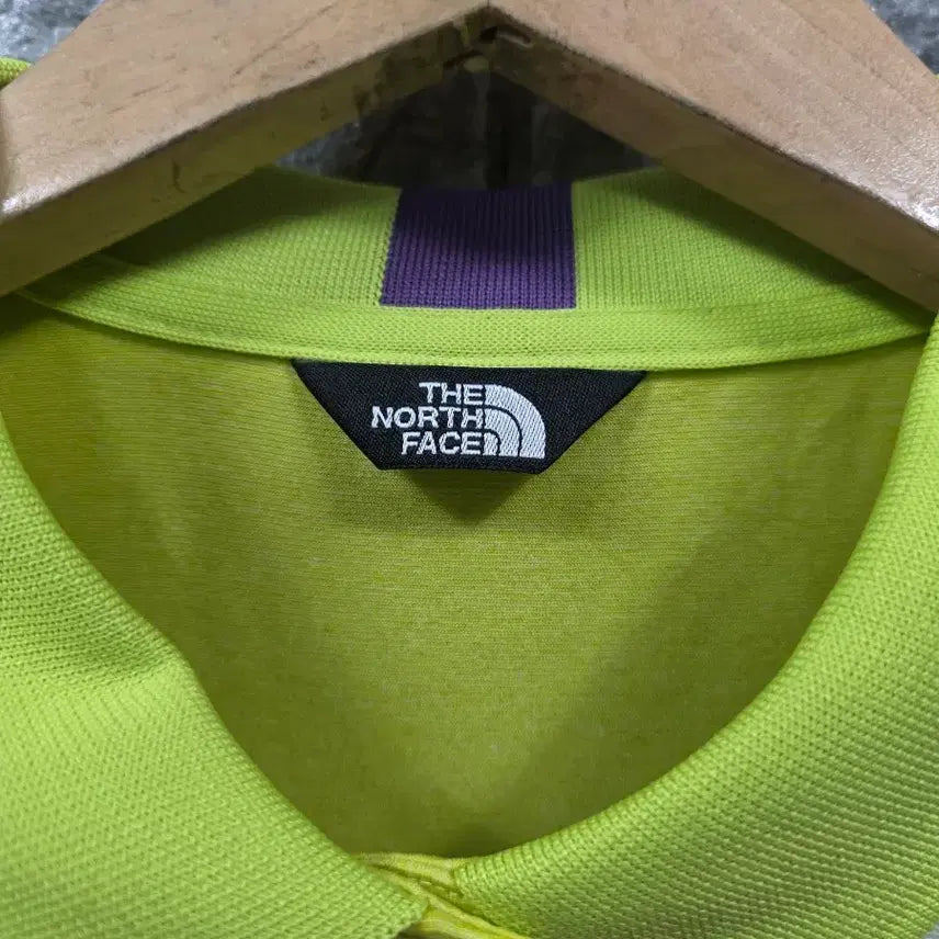 [BUNJANG] The North Face White/Lime Polo T-Shirt Size 95 / 노스페이스 화이트/라임 폴로 반팔 티셔츠  사이즈 95