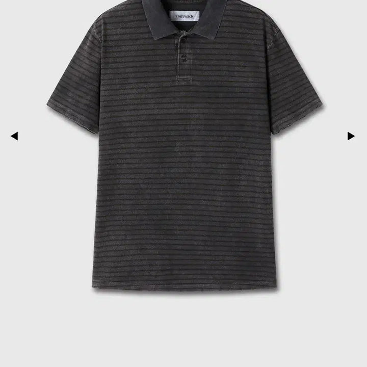 [BUNJANG] Tony Wack Garment Dyed Stripe Piqué Polo Faded Black / 토니웩 GARMENT DYED STRIPE 새상품 L