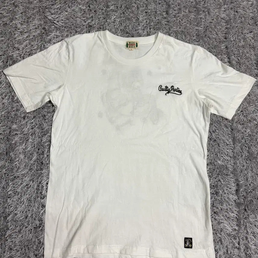 [BUNJANG] Wackomaria Guilty Parties Short Sleeve T-Shirt White 100L / 와코마리아 Guilty Parties 반팔 티셔츠 화이트 100L