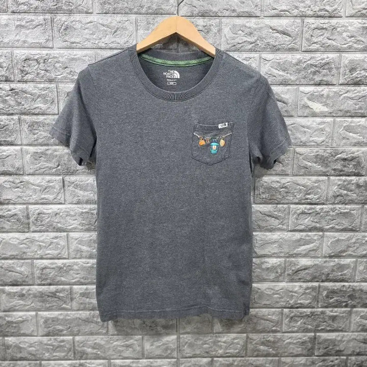 [BUNJANG] The North Face Pocket T-Shirt Grey Size 95 / 노스페이스 포켓 반팔 티셔츠 그레이  사이즈 95 남 여공용
