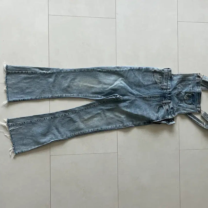 [BUNJANG] Denim Overalls (Light Wash, Bootcut) / 데님 오버롤 S[착샷있음]