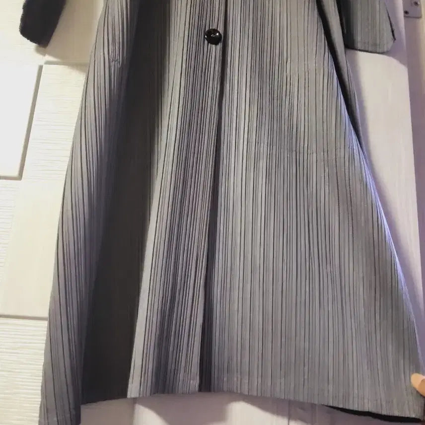 [BUNJANG] Pleated Jacket Charcoal Gray / 플리츠 자켓 차콜 그레이