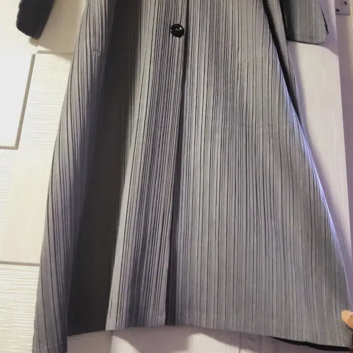 [BUNJANG] Pleated Jacket Charcoal Gray / 플리츠 자켓 차콜 그레이