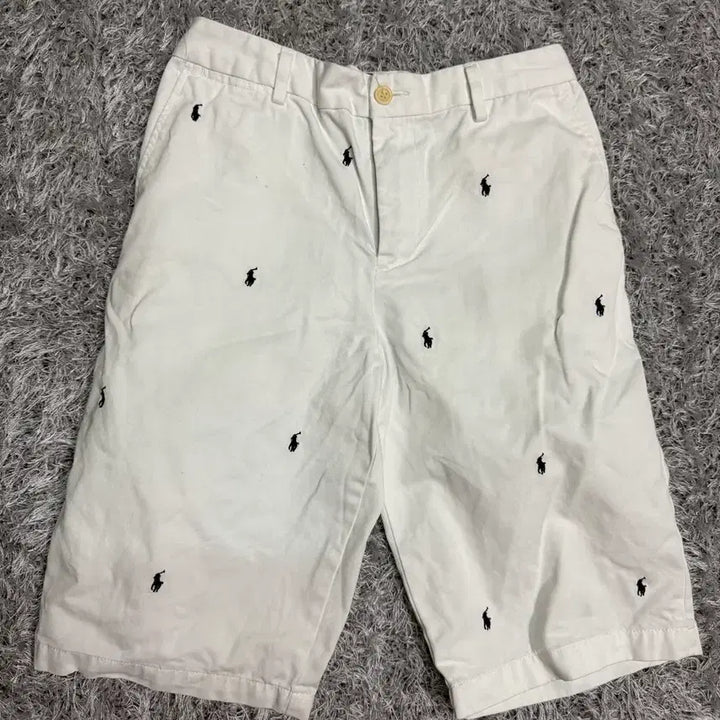 [BUNJANG] Polo Ralph Lauren White Pony Embroidery Shorts 28 / 폴로 랄프로렌 화이트 반바지 포니 자수 28