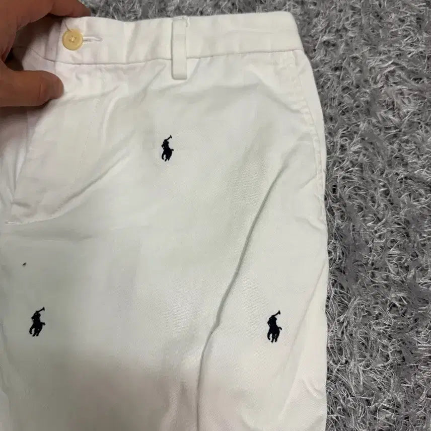 [BUNJANG] Polo Ralph Lauren White Pony Embroidery Shorts 28 / 폴로 랄프로렌 화이트 반바지 포니 자수 28